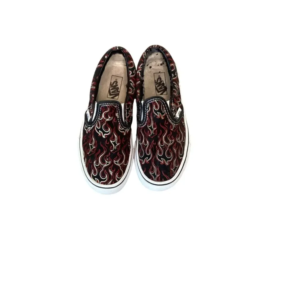 Vans Flame Slip On Sneakers Kids 13.5 🔥